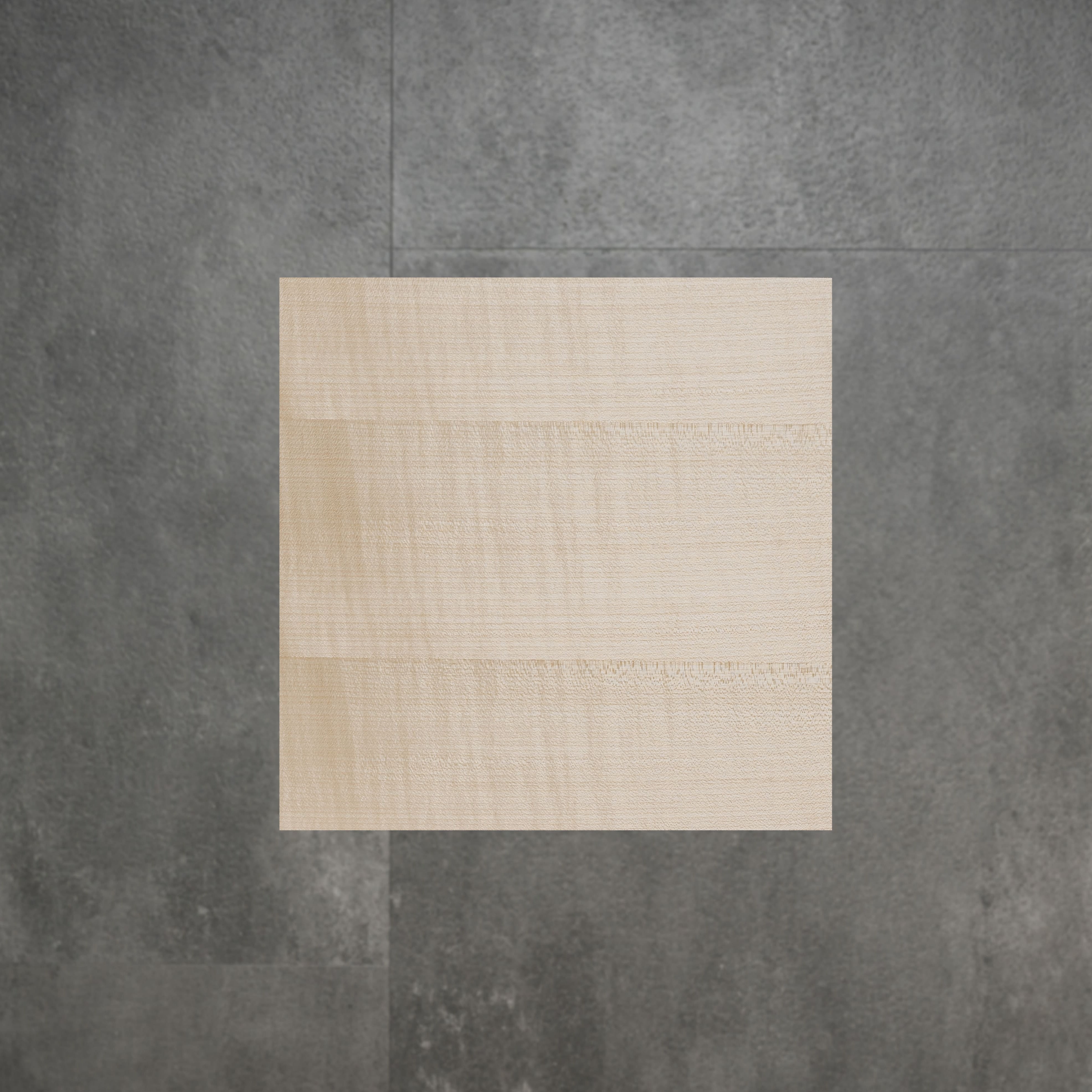 Laserholz in der Holzart Ahorn, Format 300x300.